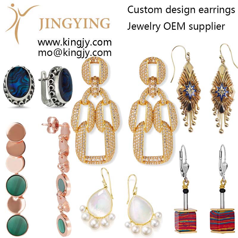 Custom earrings zirconia 925 silver fine jewelry OEM supplier photo